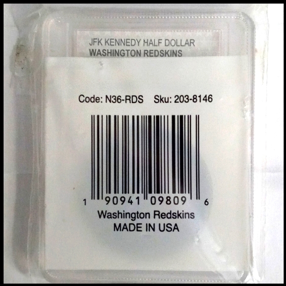 24K Gold Plated, NFL Washington Red Skins Coin, U.S. Mint Half Dollar. - Picture 6 of 7